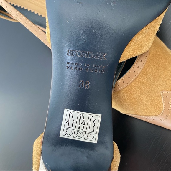 MaxMara Sportmax Leather Kittenheels Shoes BNWT - Picture 5 of 6